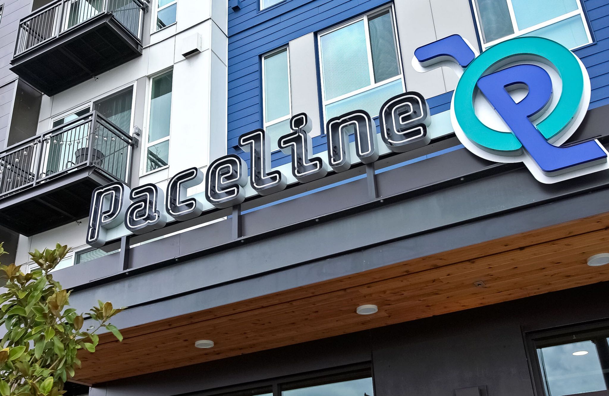 Exterior sign of Paceline apartments